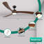 Ventilateur de plafond intérieur classique en bois massif brun classique de 72 pouces avec lumière DEL intégrée et télécommande