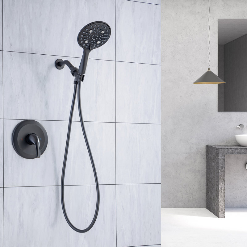 Shower Only Faucet with Rough-in Valve, Matte Black