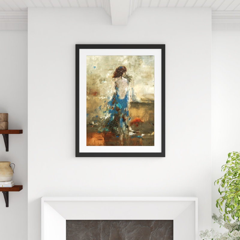 « élégant moment », reproduction d’art, H 32 po x l 26 po x p 1 po, Cadre noir