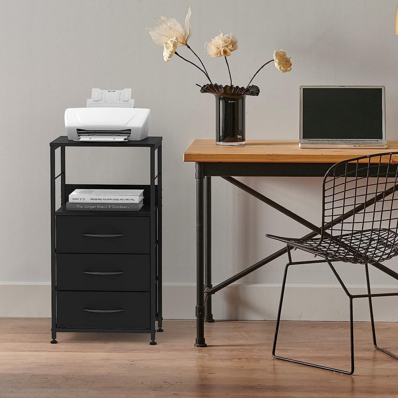 Dezeree 3 - Drawer End Table, Black