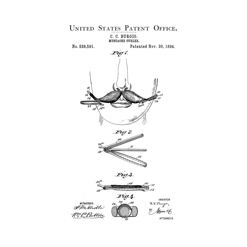 «Bath Time Patents II» par Studio W - reproduction sur toile tendue, H 12 po x l 8 po