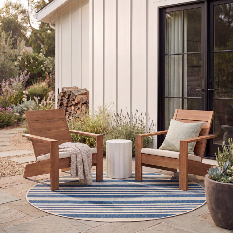 Arneshia Striped Navy/Beige Indoor / Outdoor Area Indoor/Outdoor Area Rug