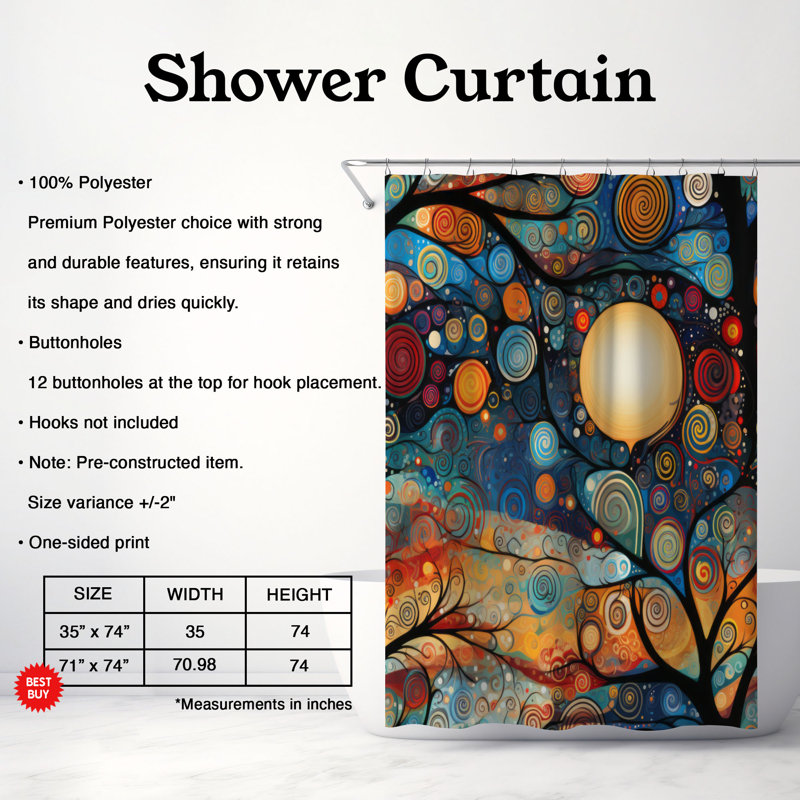 Merry Spruce - Premium Shower Curtain, H 74 po x l 71 po