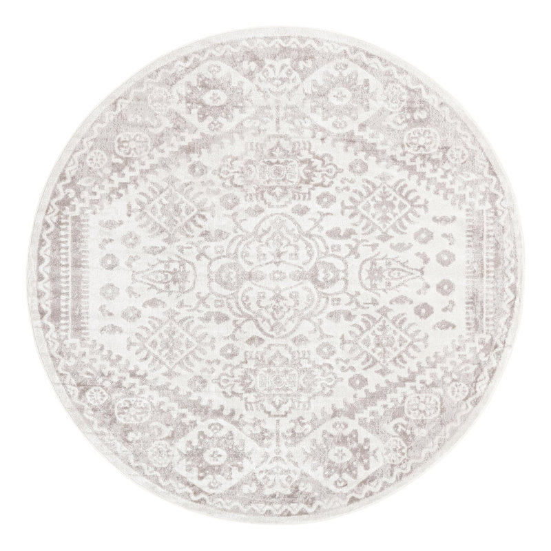 Ervine Oriental Indoor Rug, Round 7'1"