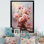 Loran Pink Romantic Roses Bouquet sur toile