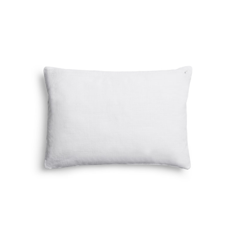 Wildflowers Embroidered Dec Pillow, White