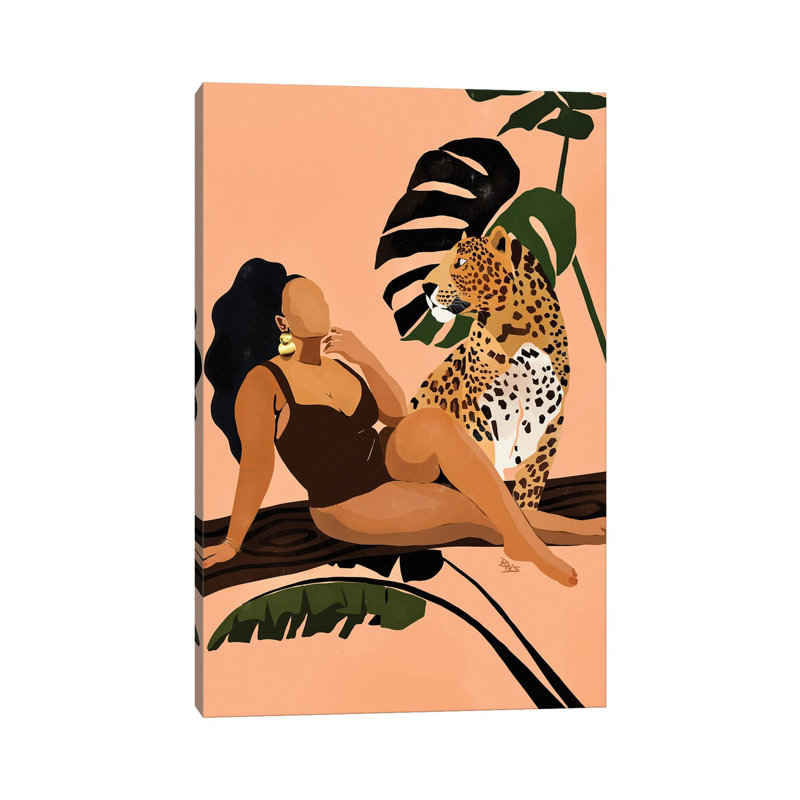 « Tika » par Brie Nicole-impression d’art graphique, H 18 po x l 12 po x 1,5 po, Toile tendue, Pas de tapis