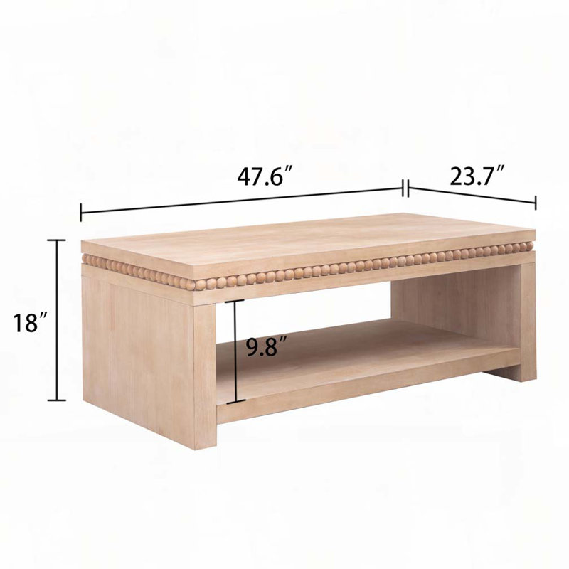Table basse 47 po, Naturel
