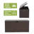 50" W 120 Gallon Large Durable Outdoor Storage And Weather Resistant Resin Brown Rattan Deck Box For Garden Patio