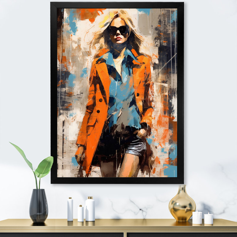 «Fashionable Blonde II», reproduction sur toile, H 40 po x l 30 po x P 1,5 po, Cadre photo noir