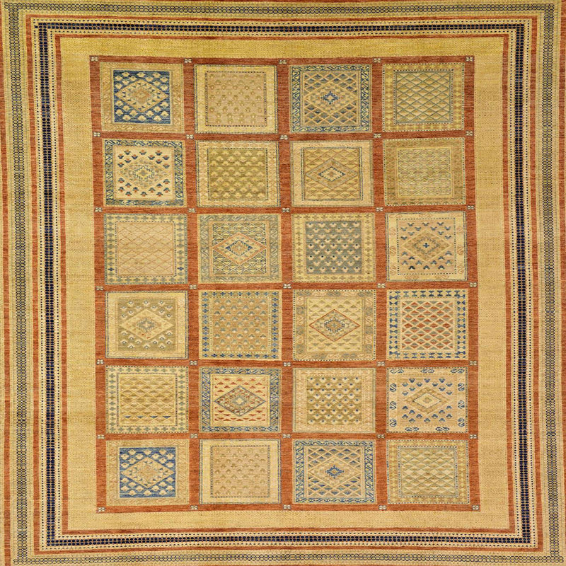 Abstract Indoor Rug, Square 6'