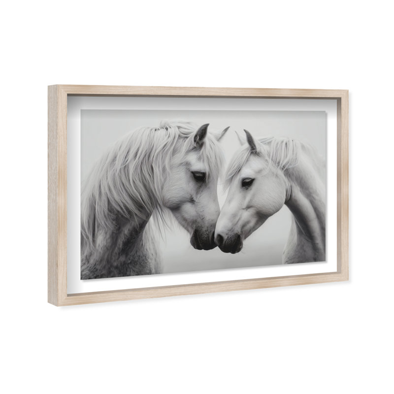Twin Souls I Print by Oliver Gal, 37.5"H x 55.5"W, Natural Oak Shadowbox