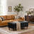 Faux Leather Ottoman Bench With Tufted Seat, Padded Upholstered Bench For Bedroom, Entryway, Dining Room-253473242
