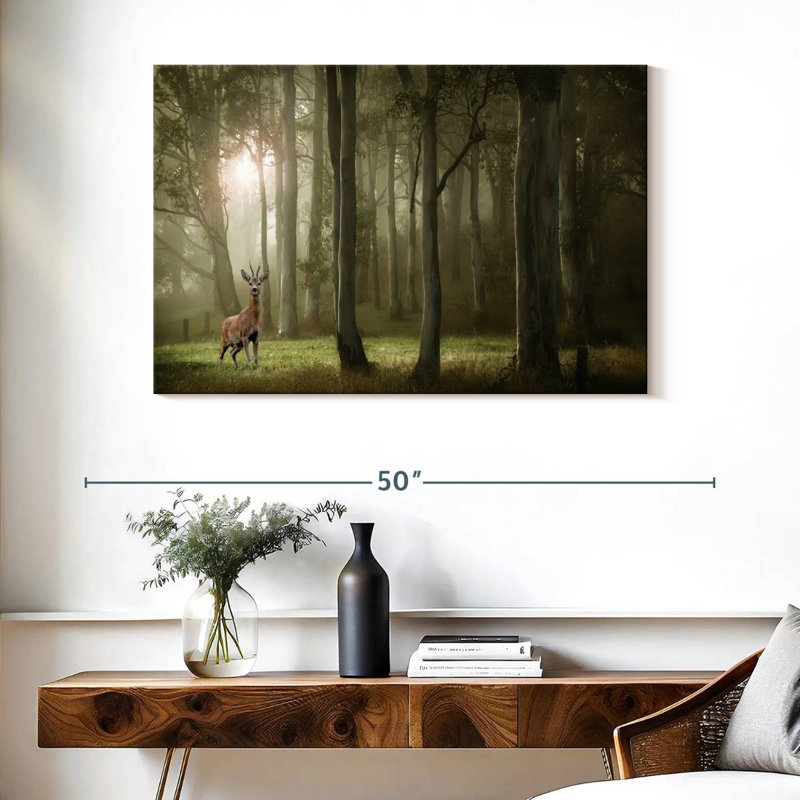 Cerf de forêt français Brampt, H 26 po x l 39 po
