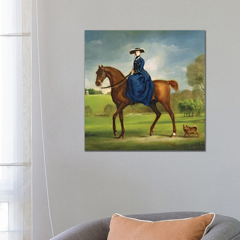 The Countess Of Coningsby In The Costume Of The Charlton Hunt, C.1760 by George Stubbs - Wrapped Canvas Painting