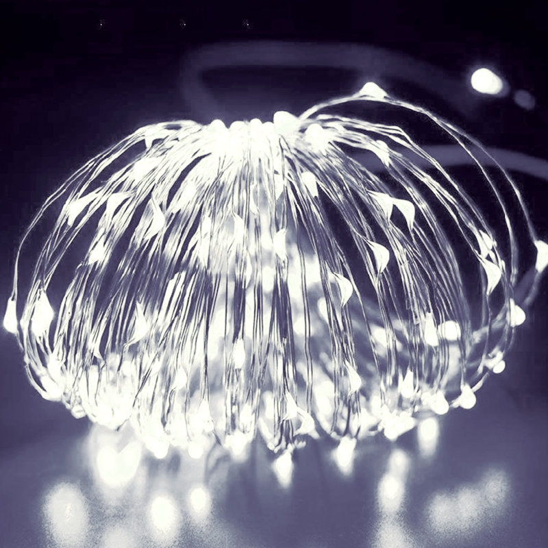 Guirlande de 200 lumières Dametria, Blanc