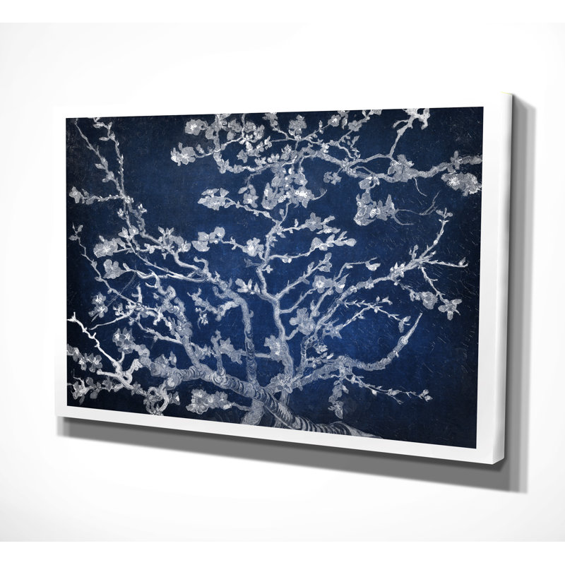 «Almond Blossom Blue Shadows», reproduction d'art sur toile, H 30 po x l 40 po x P 1,5 po