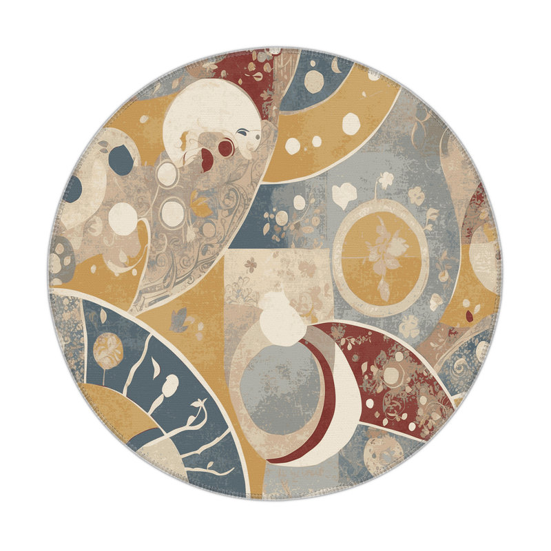 Zesty Ripple Indoor And Outdoor Area Rug, Round 5'