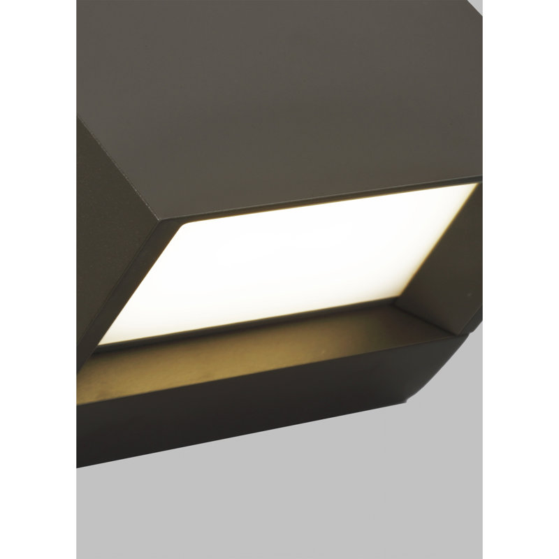 Pitch LED Outdoor Flush Mount, Bronze, 19" H x 5" W x 3.9" D