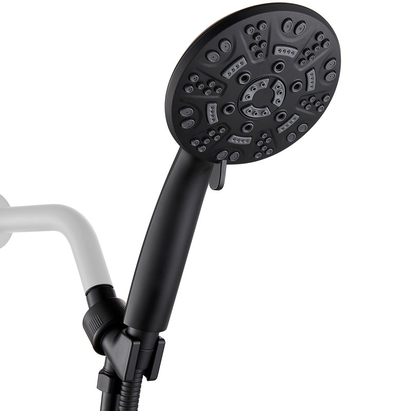 MultiFunctional 8-Spray Shower Head with Hose, Matte Black