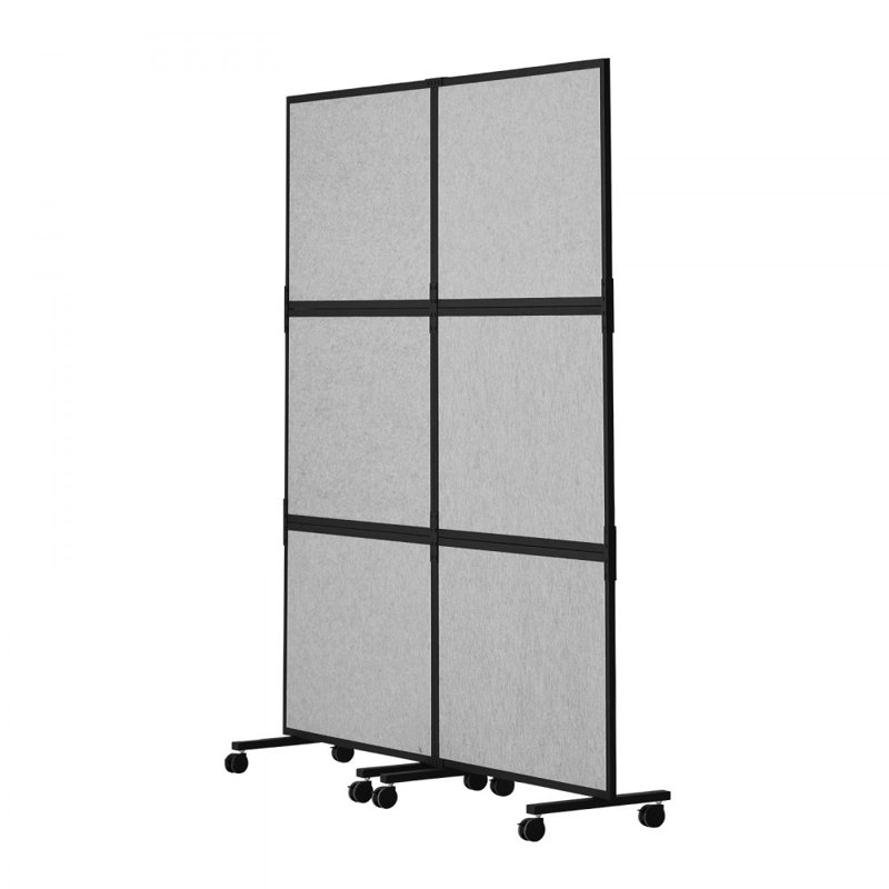 Cloison de bureau, cloison de bureau à 2 panneaux, cloison de bureau autoportante et cloison d'intimité pour réduire le bruit et la séparation des pièces