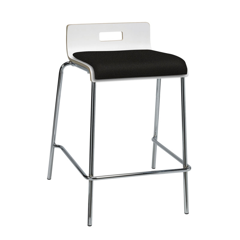 Jive Stool, White Back, Green Apple Vinyl, Counter Stool (25” Seat Height)