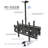 Black Multi Screen Ceiling Mount for Holds up to 350 lbs