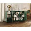 Buffet 100% bois massif 65 po avec portes en verre transparent et tablettes réglables-481468504