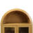 71" Fluted Tall Arched Pantry Cabinet With Adjustable Shelves, Elegant Display Storage With Hidden Drawer & Glass Door For Kitchen, Living Room, Dining Room, Oak-652050