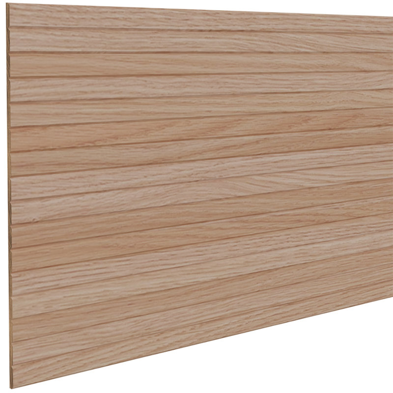 Tambour à lattes biseautées 3/4 po (l 12 po x L 96 po), Chêne rouge naturel