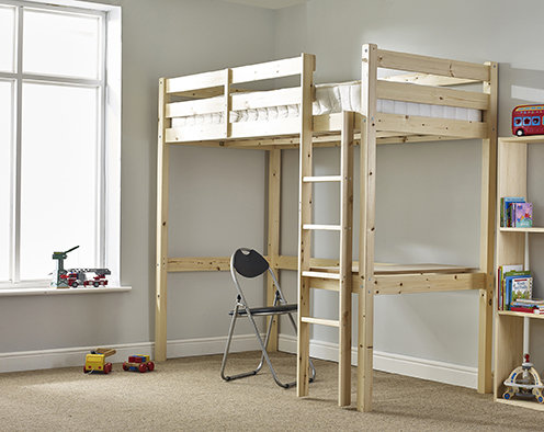 High Sleepers with Built-in Ladder Included, Single (3')