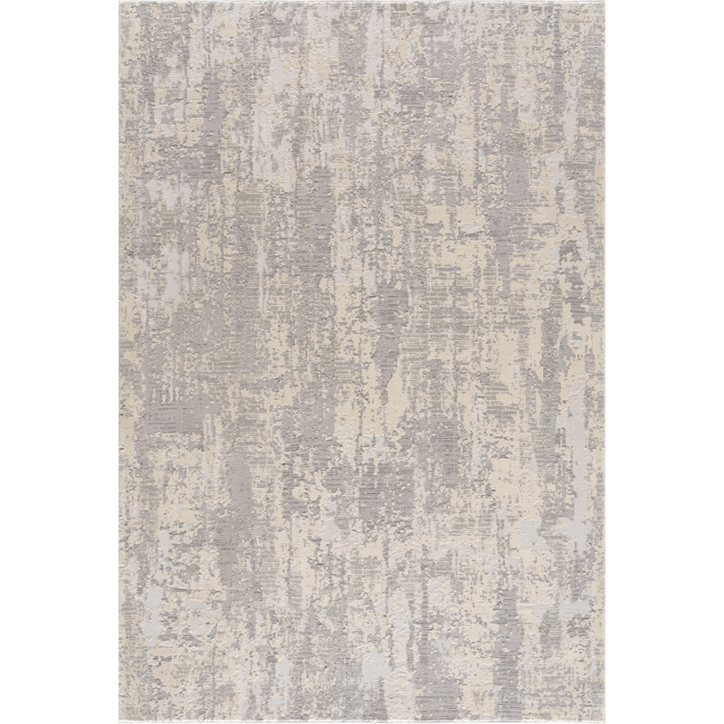 Rug Branch Tranquil 8' x 11' (7'9" x 10'9") Grey/Beige Abstract Indoor Area Rug, Contemporary, Medium Pile, Stain-Resistant Carpet - Living Room, Bedroom, Dining Room, and Kitchen