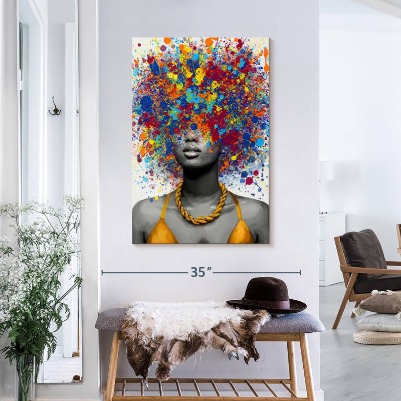 " Afro Pop II " by Harper D., 36" H x 24" W x 1.25" D