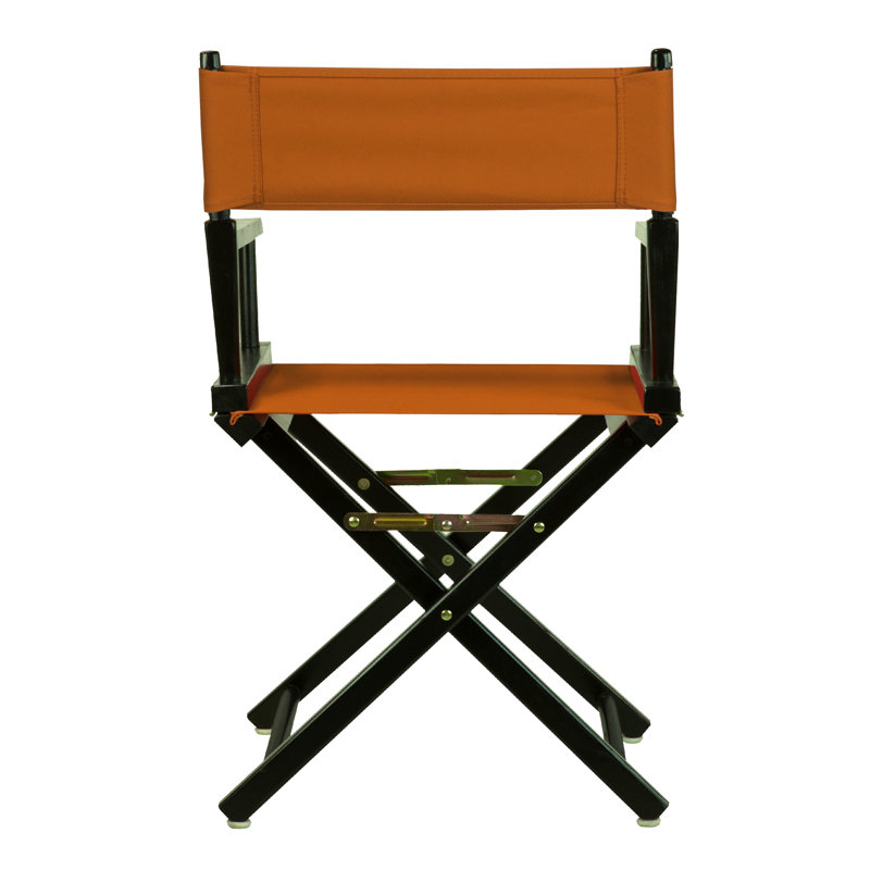 18" Folding Director Chair, Mango, Black