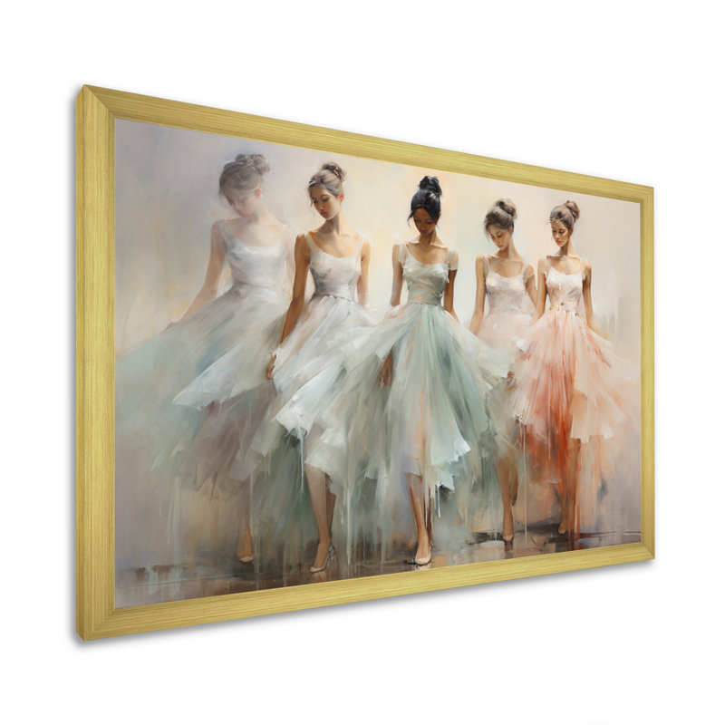 «Dance Ethereal Grace I» sur toile, H 24 po x l 32 po x P 1 po, Cadre doré à une seule photo