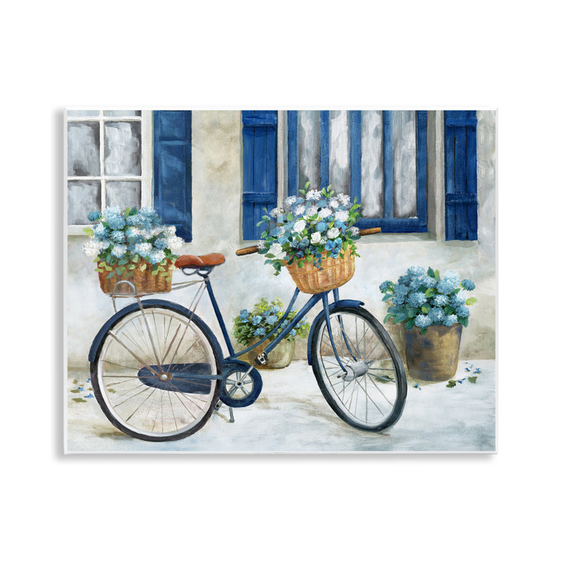 Vélo et chalet, art mural, par Nan