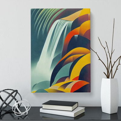 CAN-V0523-2817X Waterfall Modern Design Vol.3 - Wrapped Canvas Print
