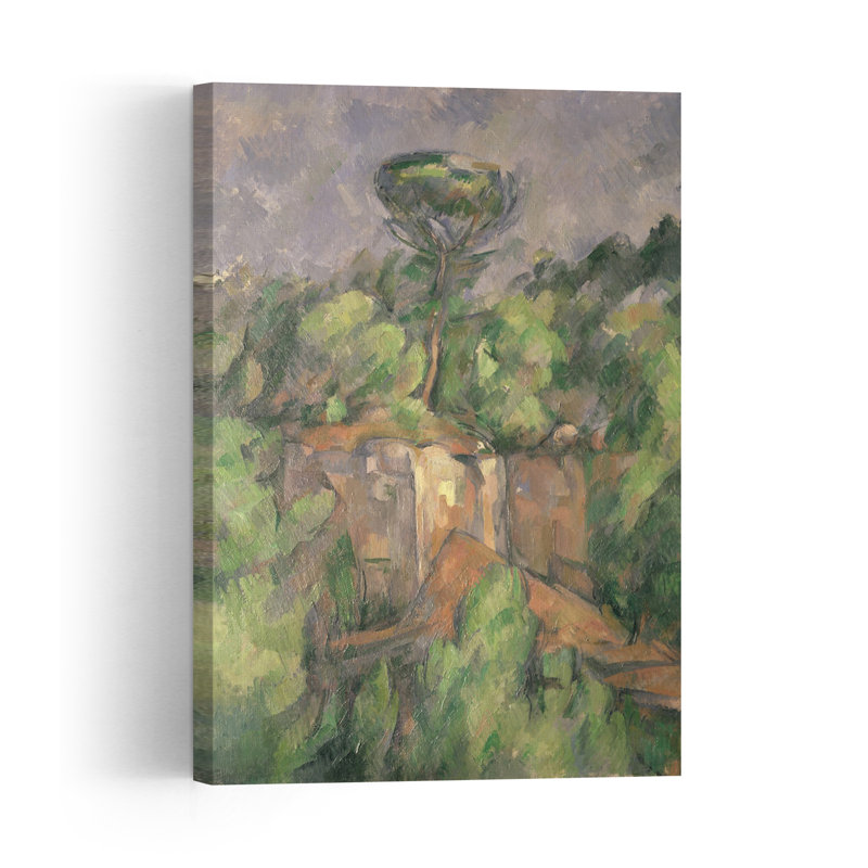 Carrière de Bibemus, 1898-1900 - Estampe murale abstraite de paysage contemporain, H 36 po x l 24 po