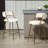 Two Pieces Bar Stools With Chromed Base And Footrest-763910815