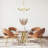 Kron 5 - Light Steel Dimmable Drum Chandelier