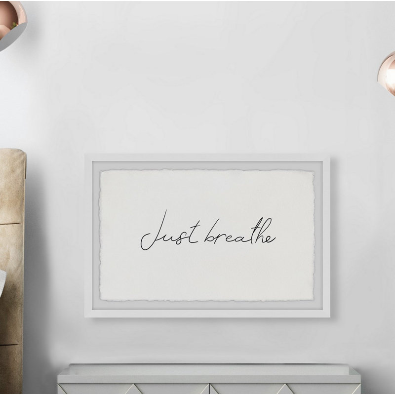 Keep Breathing - Single Picture Frame Print, 61cm H x 91cm W x 3.81cm D