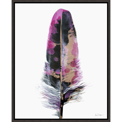 «Feather IV» par Alexander Nikanpour - peinture sur toile à cadre flottant