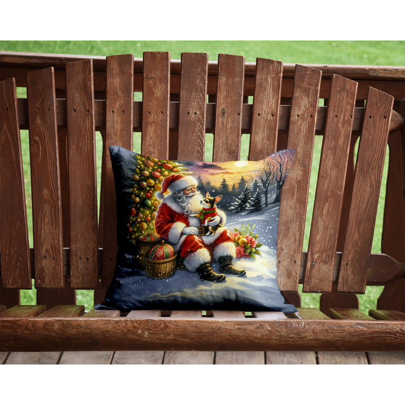 Coussin Chihuahua and Santa Claus, H 14 po x l 14 po