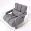 Chaise d'appoint moderne rembourrée, tissu en lin confortable avec coussin