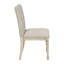 Chaise de salle à manger rembourrée de 2 avec des pieds en bois tournés dans une chaise classique à thème rustique