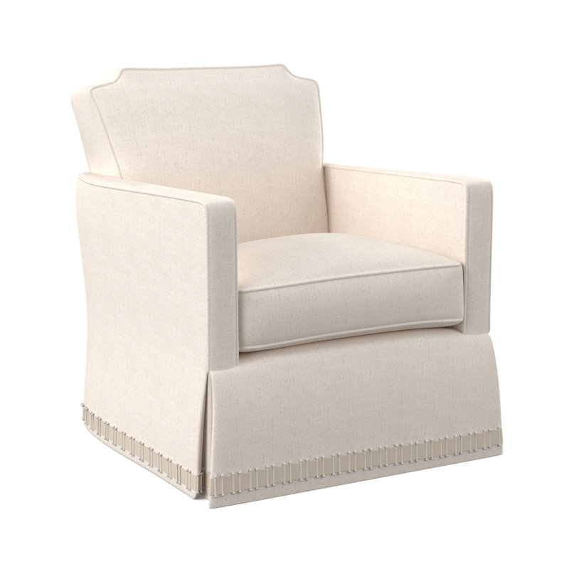 Elise Swivel Armchair, Venice Ivory 100% Polyester