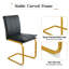 Ensemble de 4 chaises de salle à manger modernes en cuir synthétique avec pieds en métal-226562023