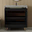 Meuble-lavabo autoportant moderne avec lavabo vasque en céramique et plateau en pierre frittée durable-823702829-823702995