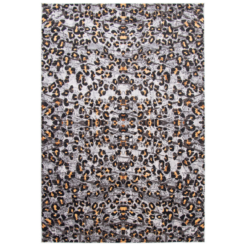 Tapis ivoire Cheetah, Rectangle 5 pi 3 po x 7 pi 3 po