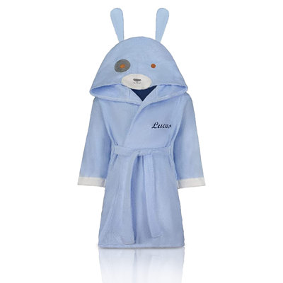 Peignoir de cheville avec capuche pour enfants